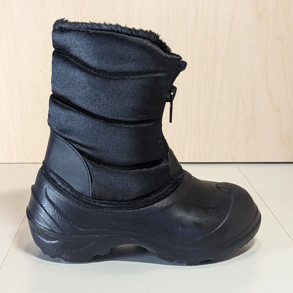 The Little Captain Toddler Warm Fur Comfy Lightweight Snow Boots - Black - - Picture 2 of 6